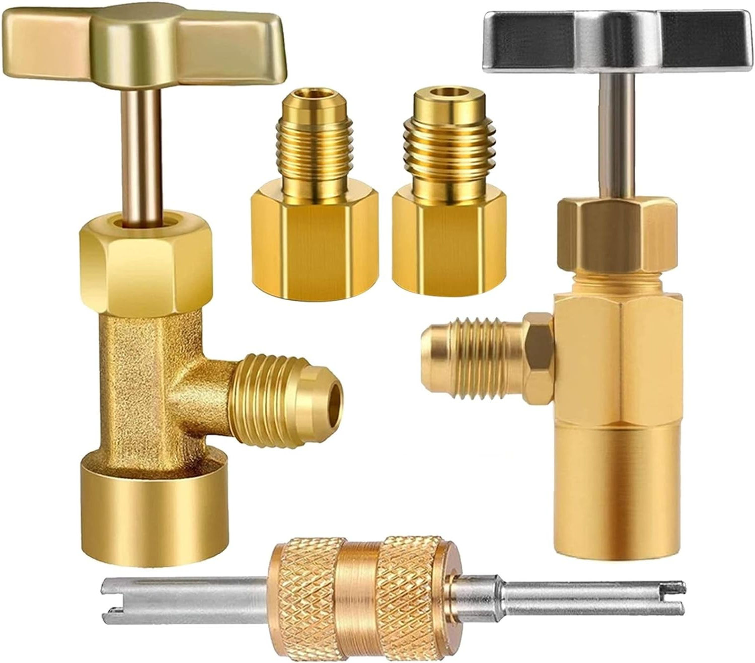 R134A Can Tap, R134A Self-Sealing and Puncture Style Refrigerant Can Tap Valves with Refrigerant Tank Adapters R134A Can Tap, R134A Self-Sealing and Puncture Style Refrigerant Can Tap Valves with Refrigerant Tank Adapters