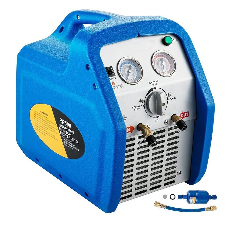 HVAC Gas Refrigerant Recovery Machine Air Conditioner Single Cylinder AC Recovery Machine RR500 HVAC Gas Refrigerant Recovery Machine Air Conditioner Single Cylinder AC Recovery Machine RR500